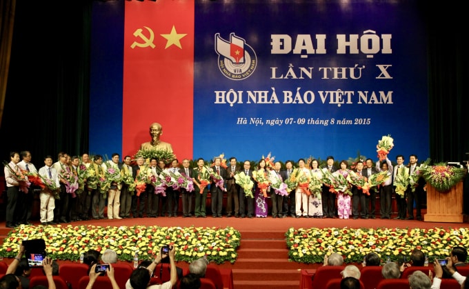 Đại hội đại biểu toàn quốc lần thứ X Hội Nhà báo Việt Nam nhiệm kỳ 2015- 2020 được tổ chức thành công tốt đẹp. Ảnh: Sơn Hải