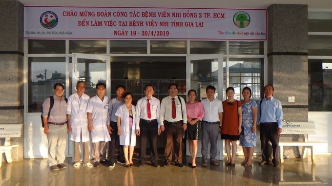 Hình ảnh Đoàn công tác Bệnh viện Nhi đồng 2 TP. HCM đến làm việc tại Bệnh viện Nhi tỉnh Gia Lai (Ảnh BV)
