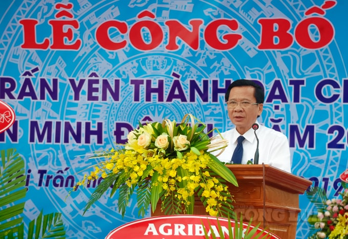 Ông Phan Văn Tuyên - Chủ tịch UBND huyện phát biểu chỉ đạo tại buổi lễ