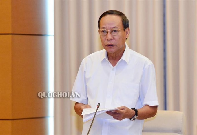 Thượng tướng, Thứ trưởng Bộ Công an Thượng tướng Lê Quý Vương báo cáo về công tác phòng, chống tội phạm và vi phạm pháp luật năm 2019.