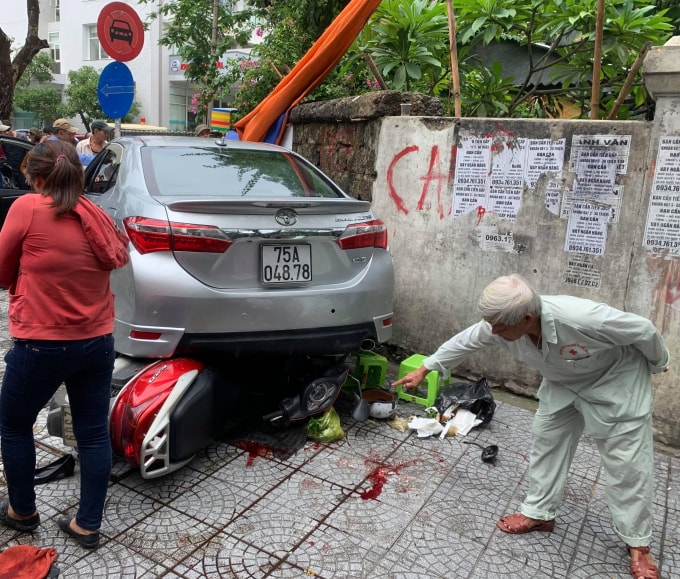 Hiện trường vụ tai nạn.