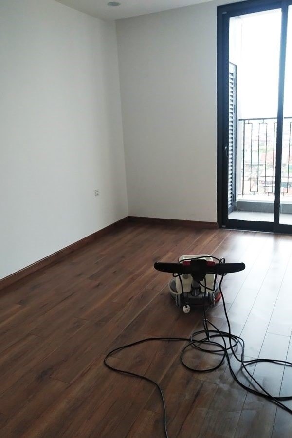 Một căn hộ tòa Sachi Tower được vệ sinh công nghiệp để chuẩn bị bàn giao. Ảnh: P.V