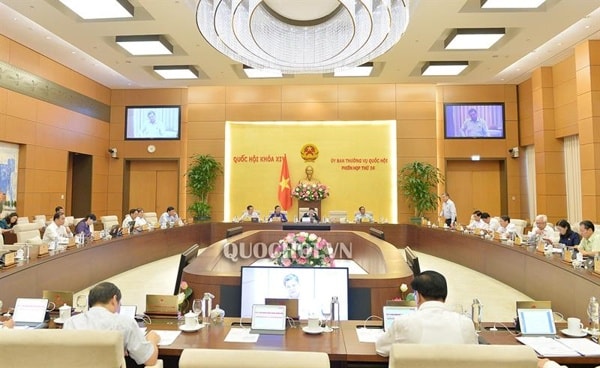 Phiên họp thứ 36 của Ủy ban Thường vụ Quốc hội. Ảnh: quochoi.vn