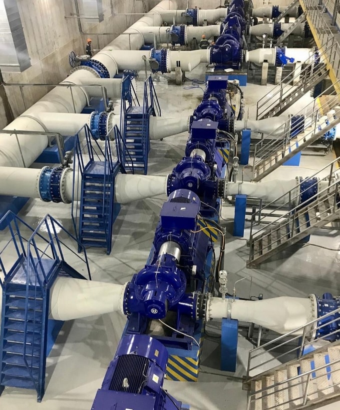 Hệ thống kỹ thuật hiện đại được nhập khẩu từ châu Âu đáp ứng được chất lượng nước tiêu chuẩn