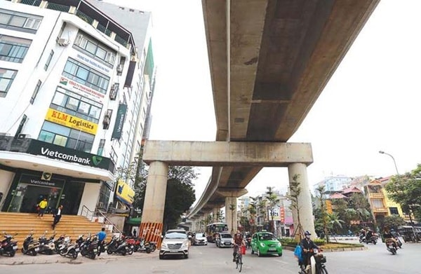 Dự án Đường sắt Cát Linh - Hà Đông đang gặp nhiều khó khăn, vướng mắc. Ảnh: TL