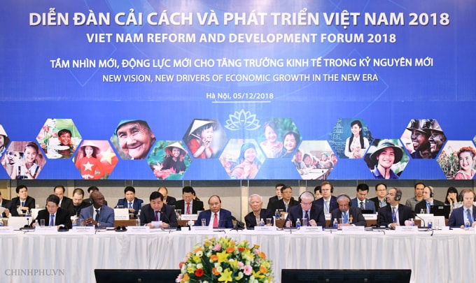 Toàn cảnh Diễn đàn Cải cách và phát triển Việt Nam năm 2018 (Ảnh TL).