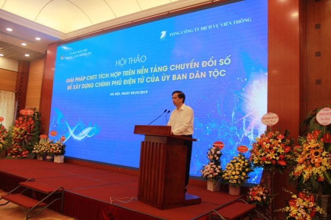 Ông Phan Văn Hùng - Thứ trưởng, Phó Chủ nhiệm, Phó Trưởng ban chỉ đạo Chính phủ điện tử của Ủy ban Dân tộc.