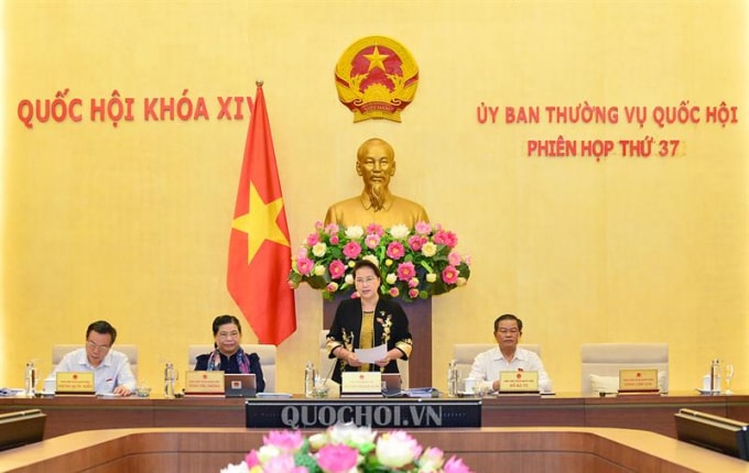 Chủ tịch Quốc hội Nguyễn Thị Kim Ngân phát biểu khai mạc phiên họp thứ 37 của Uỷ ban Thường vụ Quốc hội. Ảnh: quochoi.vn