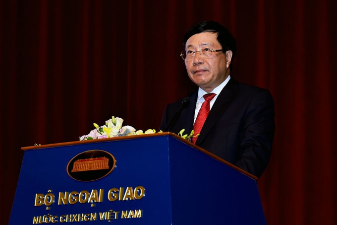 Phó Thủ tướng Phạm Bình Minh phát biểu tại Hội nghị. Ảnh: VGP