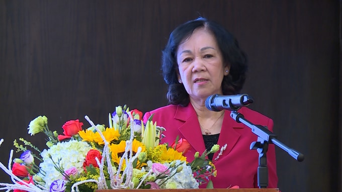 Đồng chí Trương Thị Mai, Uỷ viên Bộ Chính trị, Bí thư Trung ương Đảng, Trưởng ban Dân vận Trung ương đánh giá cao về công tác thực hiện thí điểm đổi mới trong hòa giải, đồng thời biểu dương sự quyết tâm của TANDTC.