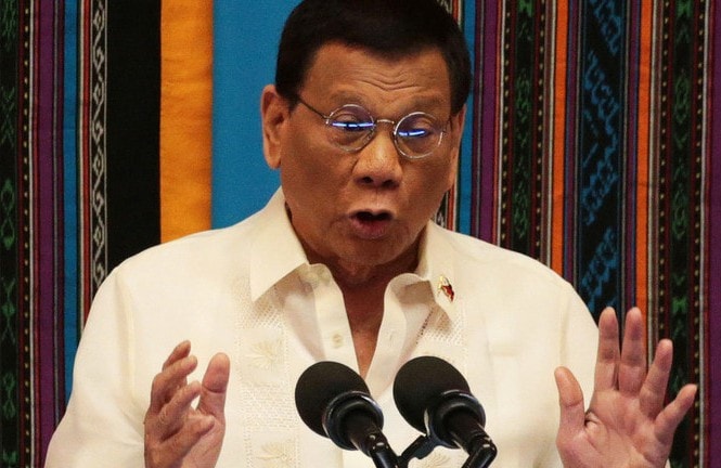 Tổng thống Philippines Rodrigo Duterte. Ảnh: Reuters