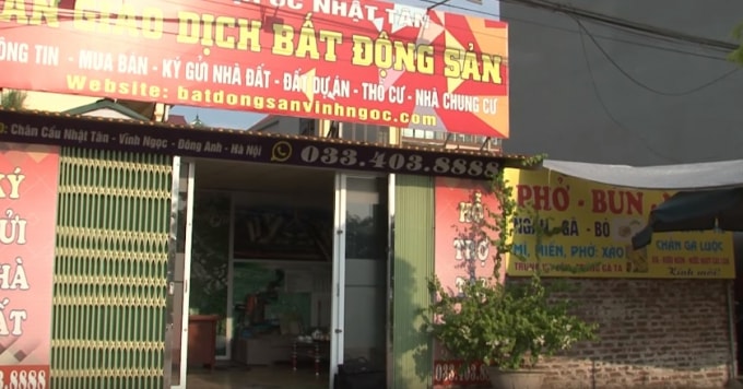 Một văn phòng môi giới tại xã Vĩnh Ngọc vắng vẻ