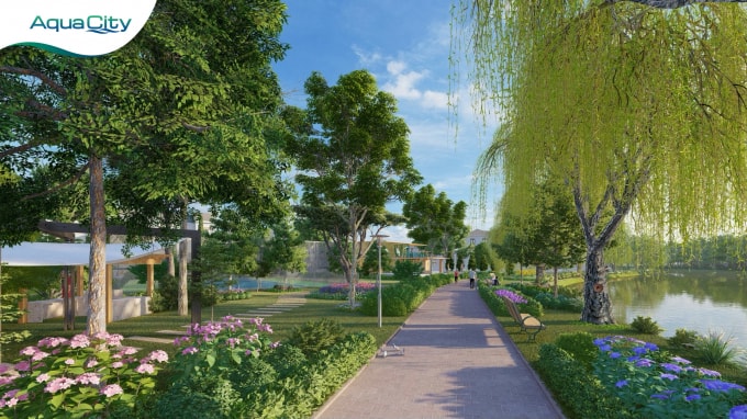 Mọi sinh hoạt của cư dân Aqua City đều gắn liền với sông nước, thiên nhiên.