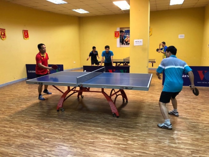 Tập luyện trước ngày thi đấu. Ảnh: Huy Hoàng
