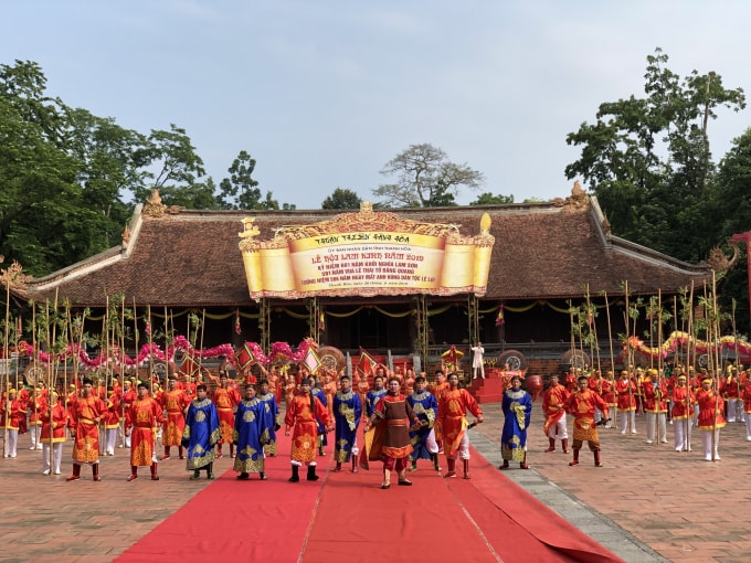 Các hình ảnh tái hiện tại Lễ hội Lam Kinh 2019.