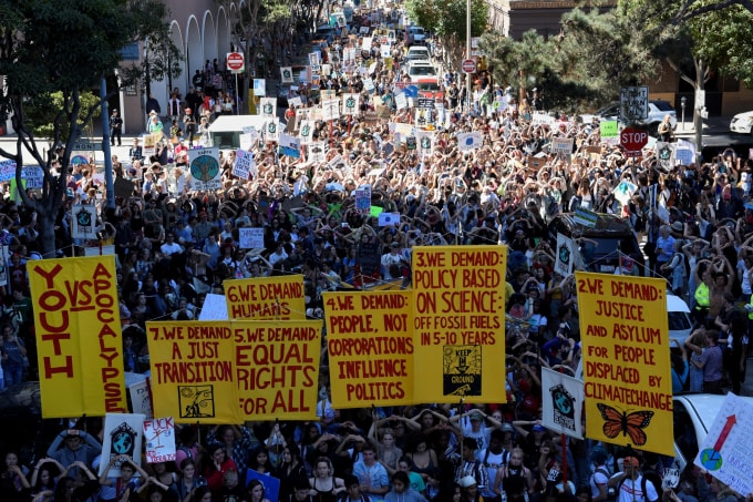 Hình ảnh những người biểu tình tại San Francisco. Ảnh: Reuters