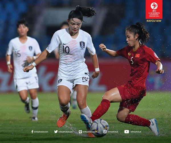 U16 nữ Việt Nam xứng đáng với những lời ngợi khen. Ảnh: AFC