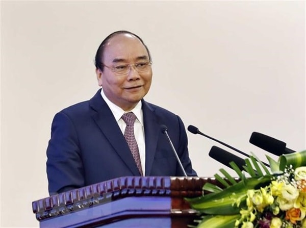 Thủ tướng Nguyễn Xuân Phúc phát biểu. Ảnh: TTXVN
