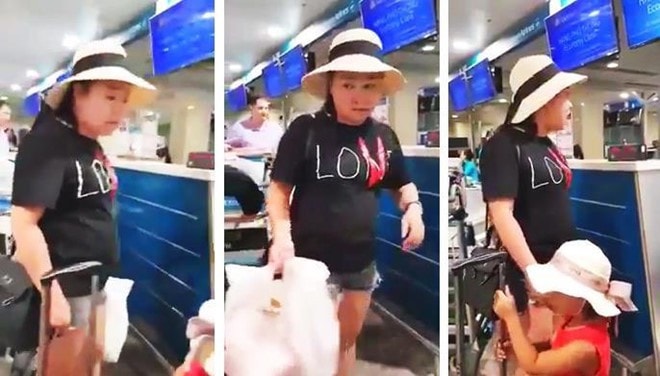 Không được miễn thêm cước cho hành lý ký gửi, nữ hành khách Lê Thị Hiền đã to tiếng, mạt sát nhân viên hàng không tại sảnh A – CHK Tân Sơn Nhất vào chiều 11/8. Ảnh TL.