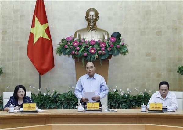 Thủ tướng Nguyễn Xuân Phúc, Chủ tịch Hội đồng Thi đua - Khen thưởng Trung ương phát biểu. Ảnh: TTXVN