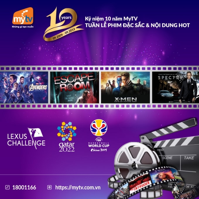 Tuần lễ phim đặc sắc, món quà tri ân khán giả nhân kỷ niệm sinh nhật 10 năm của MyTV.