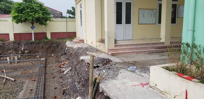 Nhà thầu thi công nhưng không triển khai các biện pháp đảm bảo an toàn.