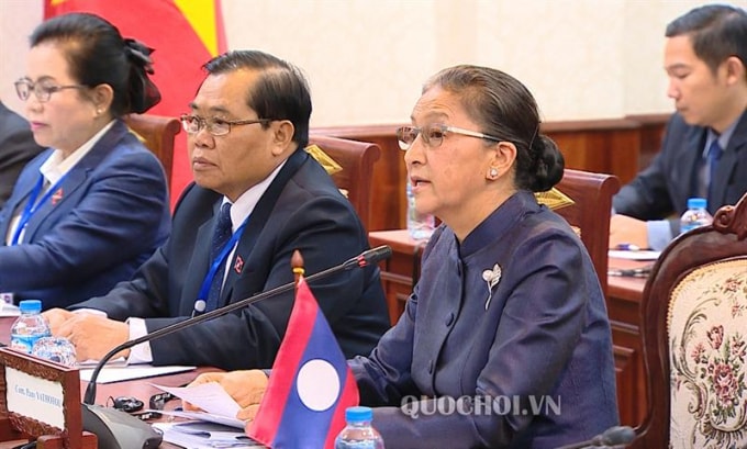 Chủ tịch Quốc hội Lào Pany Yathotou khẳng định và nhấn mạnh mối quan hệ hữu nghị truyền thống, đoàn kết đặc biệt và sự hợp tác toàn diện Việt Nam – Lào.