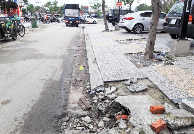 Đà Nẵng đầu tư cải tạo vỉa hè xuống cấp ở quận Thanh Khê.