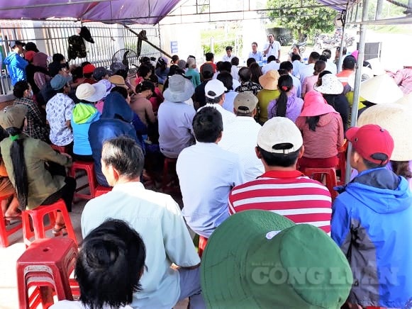 Lãnh đạo địa phương tổ chức đối thoại với người dân xoay quanh vấn đề ô nhiễm do Nhà máy cồn Đại Tân gây ra.