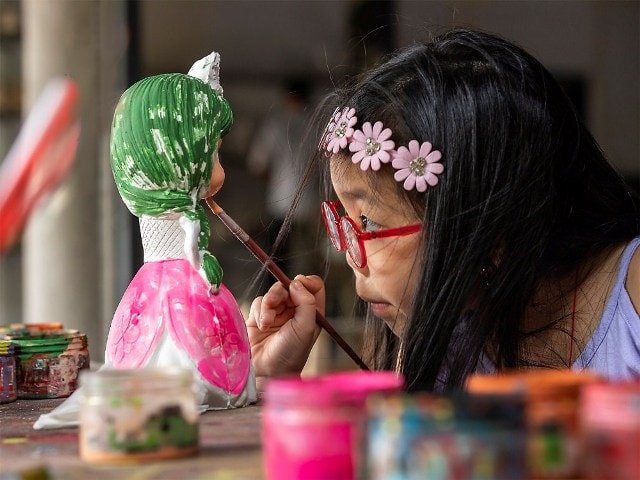 Tác phẩm “Khi bé thể hiện niềm đam mê” của tác giả Trần Thị Hồng Minh (Giải Nhất). Ảnh: BTC