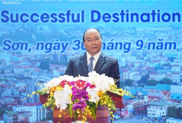 Thủ tướng Nguyễn Xuân Phúc phát biểu tại Hội nghị. Ảnh: VGP
