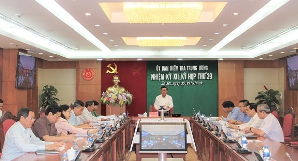 Kỳ họp 39 Ủy ban Kiểm tra Trung ương. Ảnh: UBKT Trung ương