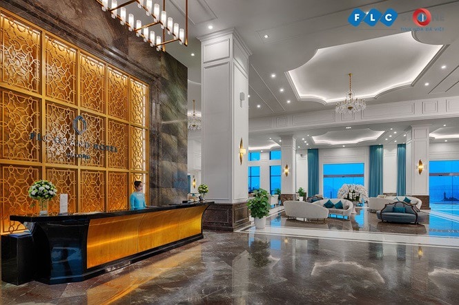 Hơn 65.000 m2 sàn, tường đá tự nhiên FLC STONE được sử dụng đã thổi hồn thiên nhiên vào không gian đẳng cấp của Khách sạn FLC Grand Hotel Hạ Long.
