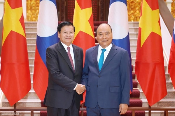 Chuyến thăm chính thức Việt Nam của Thủ tướng Lào Thongloun Sisoulith diễn ra trong bối cảnh quan hệ hợp tác toàn diện giữa hai nước đang phát triển tốt đẹp. Ảnh: VGP
