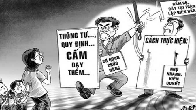 Ngưng cấp phép dạy thêm, học thêm trên cả nước. Ảnh minh họa