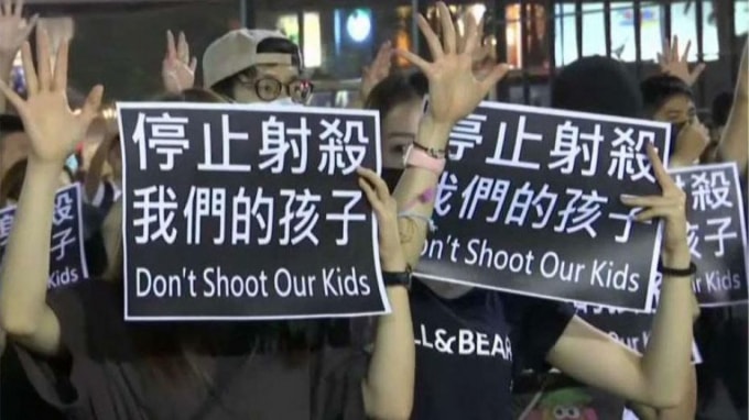 Người biểu tình tại Hong Kong hôm 3/10. Ảnh: Fox News