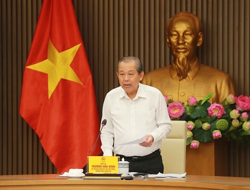 Phó Thủ tướng Trương Hòa Bình chủ trì cuộc họp. Ảnh: VGP