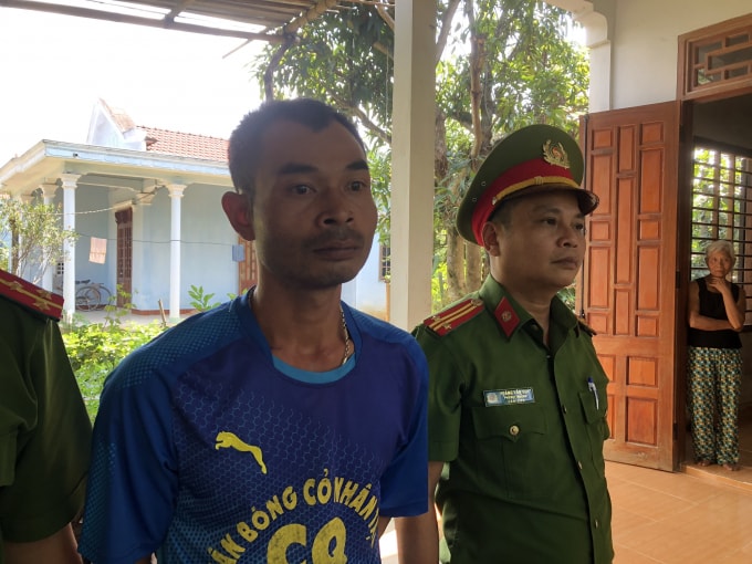 Đối tượng Cần Phú Quý tại cơ quan Công an.
