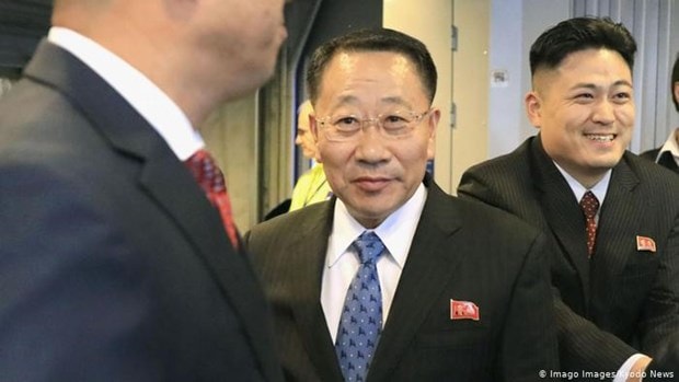 Trưởng đoàn đàm phán Triều Tiên Kim Myong Gil. Ảnh: Kyodo