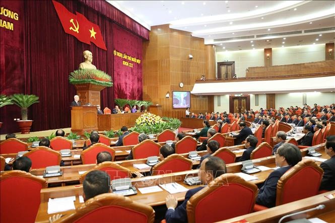 Tổng Bí thư, Chủ tịch nước Nguyễn Phú Trọng phát biểu khai mạc hội nghị.