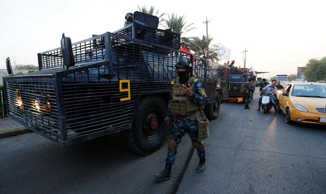 Quân đội Iraq được điều động tại Baghdad. Ảnh: Reuters