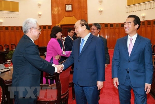 Thủ tướng Nguyễn Xuân Phúc gặp gỡ các Đại sứ, Trưởng cơ quan đại diện Việt Nam ở nước ngoài. Ảnh: TTXVN