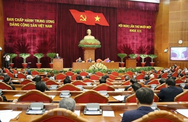 Các đại biểu dự Hội nghị lần 11 Ban Chấp hành Trung ương Đảng Cộng sản Việt Nam khóa XII. Ảnh: TTXVN