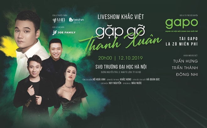 Chương trình của nam ca sỹ Khắc Việt kỷ niệm 10 năm ca hát. Ảnh: BTC