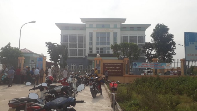 Trụ sở Bảo hiểm xã hội huyện Quỳnh Lưu, nơi xảy ra sự việc