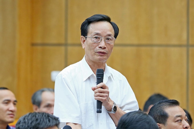 Cử tri Nguyễn Mạnh Hảo (phường Điện Biên) Ảnh: Ngọc Thắng