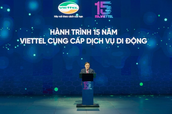 Thiếu tướng Lê Đăng Dũng, Chủ tịch kiêm Tổng Giám đốc Tập đoàn Công nghiệp - Viễn thông Quân đội Viettel phát biểu tại sự kiện