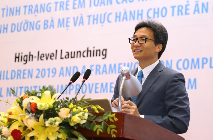 Phó Thủ tướng Vũ Đức Đam yêu cầu là phải giảm bằng được các chỉ số yếu kém về dinh dưỡng tại Việt Nam. Ảnh: VGP