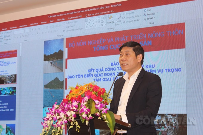 Ông Nguyễn Quang Hùng, Phó Tổng cục trưởng Tổng cục Thủy sản phát biểu.