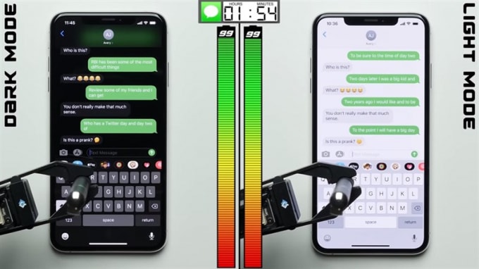 Chế độ Dark Mode giúp tiết kiệm pin hiệu quả với máy trang bị màn hình OLED